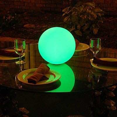 10-Inch LED Round Dimmable Glow Ball Waterproof Rechargeable RGB Color Changing Decorative Floating Pool Garden Decor w/Remote Control, Sensory Toys for Kids Night Light Indoor Outdoor