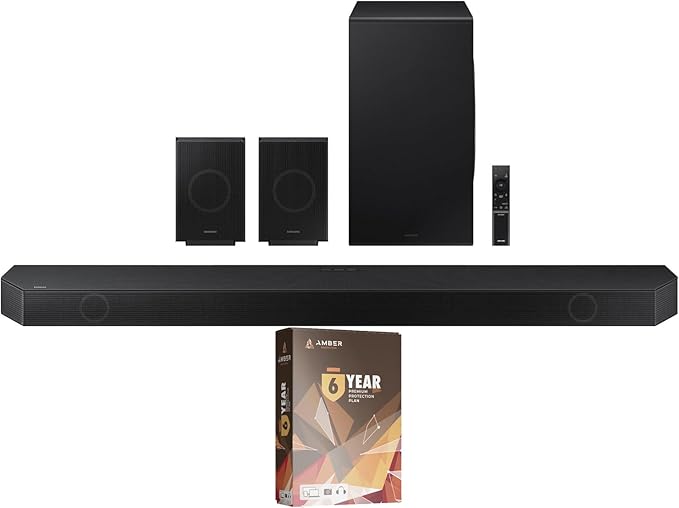 Samsung HW-Q990D 11.1.4ch Soundbar with True Dolby Atmos Sound and 6 Year Amber Protection Plan (2024)