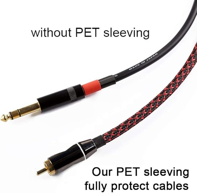 100ft - 1/8 Inch Cable Management Sleeve Protector,Wire Loom PET Expandable Wire Sleeving for Office TV Computer Home Theater Engine Bay Cord Organizer,Protect Cables from Pet Cat Dog Chewing,BlackRed