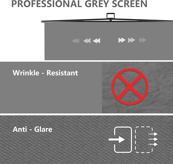 【Easy Set-Up】 RAUBAY 59.8 x 82.7in Collapsible Gray Backdrop Screen Portable Retractable Panel Photo Grey Background with Stand for Video Conference, Photographic Studio, Streaming