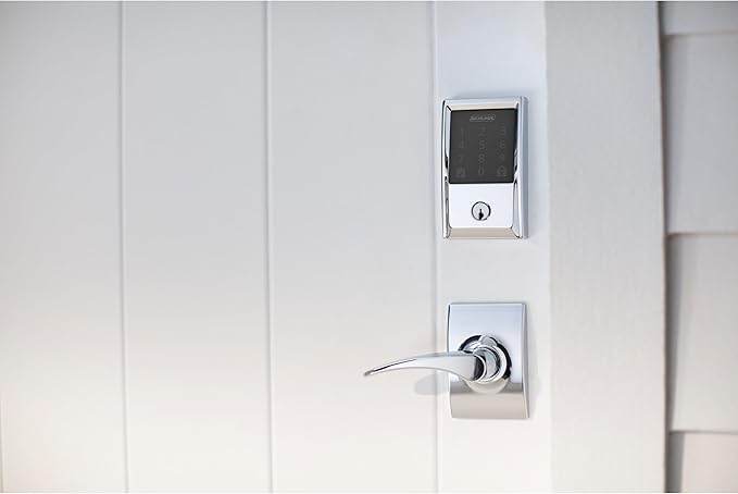 Schlage Encode Smart WiFi Deadbolt with Century Trim In Bright Chrome