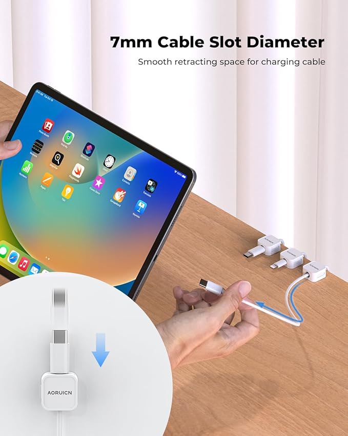 10 Pack Magnetic Cord Organizer Holder,Strong Adhesive Desk Cable Management Easy Open,Organize Phone Charging Cords Wire Holder Organizer Neatly for Home,Office,Car,Desk,Nightstand
