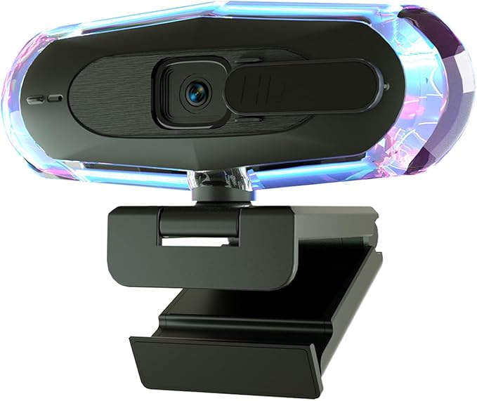 1080P 30FPS Streaming Webcam with Autofocus, Microphone, RGB Light and Tripod, USB Camera for PC/Mac, Plug and Play for Zoom, Skype, YouTube, Online Meetings