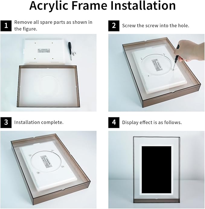 10.1" Gray WiFi Digital Photo Frame – Digital Photo Frame 1280 * 800P FHD IPS Screen with 64GB+8GB Cloud– Auto-Slideshow, Magnetic Wall-Mount & Auto-Rotate Secure Sharing Via APP for Fur Baby
