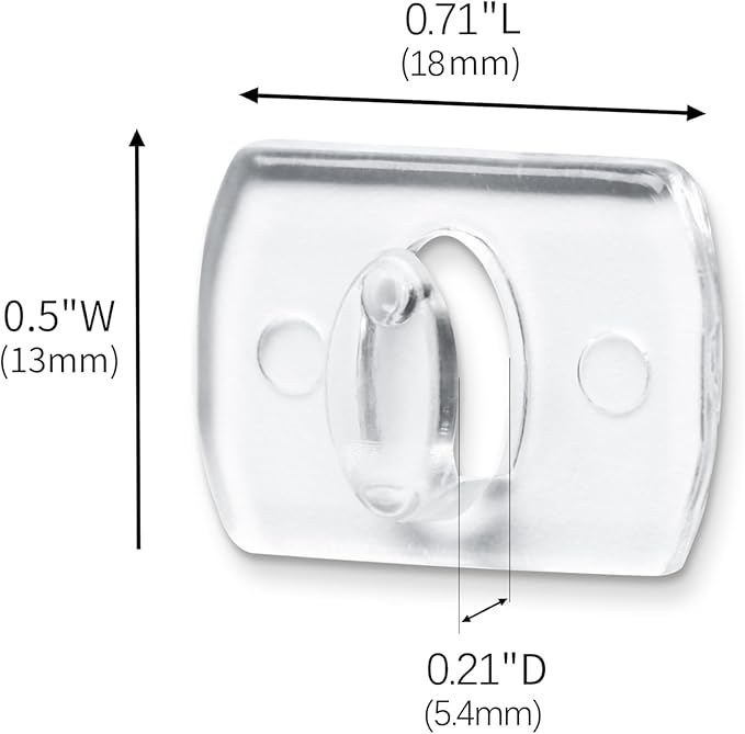 100 Mini Clear Light Clips with 120 Adhesive Strips, Damage-Free Indoor Mini Wall Hooks for Hanging, Removable Clips for Christmas Decoration