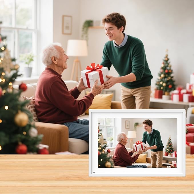 10.1 Inch Smart Digital Calendar Planner & Chore Chart, IPS HD Touchscreen Interactive Display, Smart Family Planner, Digital Picture Frame for Seamless Scheduling - Share Photos/Videos via App