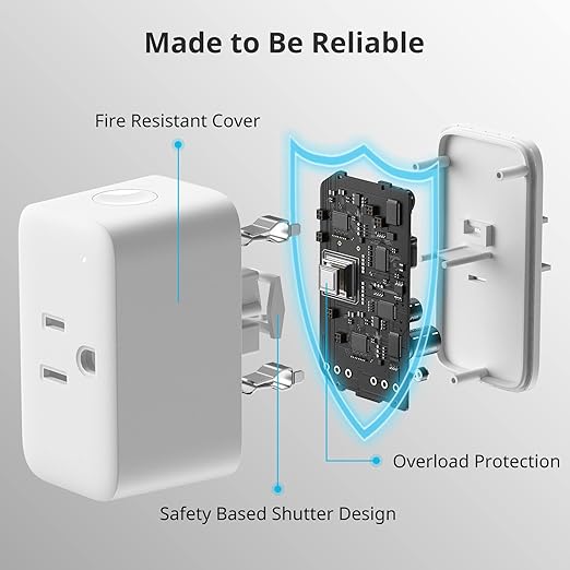 【2025 New】 SwitchBot Smart Plug Mini 15A(1 Pack), Energy Monitor, Smart Home WiFi(2.4GHz) & Bluetooth Outlet, Compatible with Alexa & Google Home, APP Remote Control & Timer Function, No Hub Required