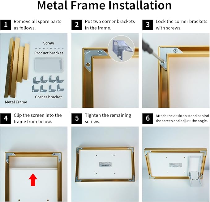 10.1" Gold Digital Picture Frame – WiFi Digital Photo Frame 1280x800P FHD IPS Screen, 64GB+8GB Cloud Storage, Auto-Rotate Wall/Desk Display, Instant Sharing via App
