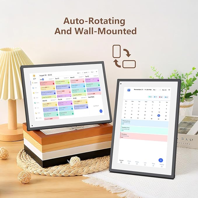 10.1 Inch Smart Digital Calendar Planner & Chore Chart, IPS HD Touch Screen Display for Family Schedules, Hearth Display Desk Smart Calendar Seamless Scheduling