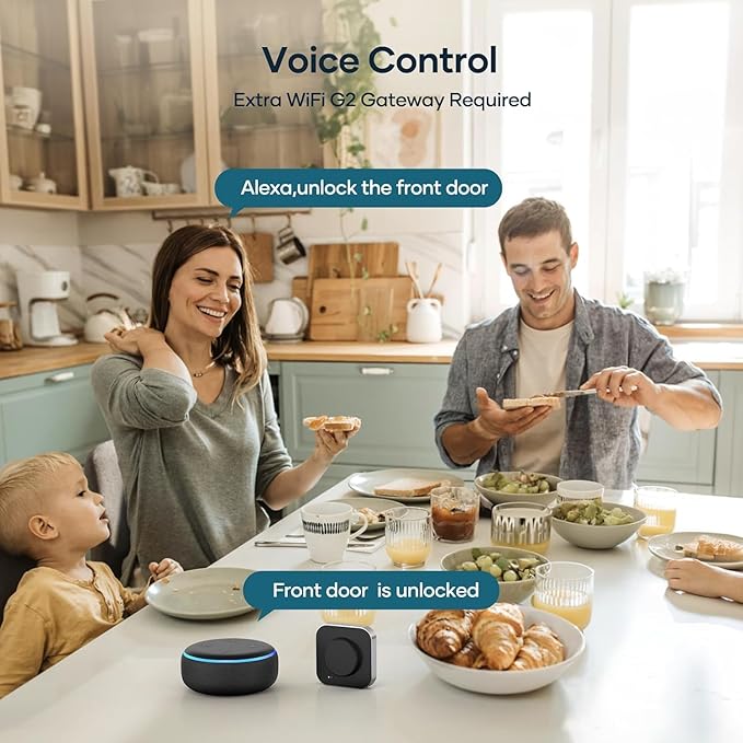 Smart Door Lock with Handle Set: SMONET Front Door Lock Set Keyless Entry Fingerprint Keypad Bluetooth Alexa Deadbolt Lockset Oil Rubbed Bronze