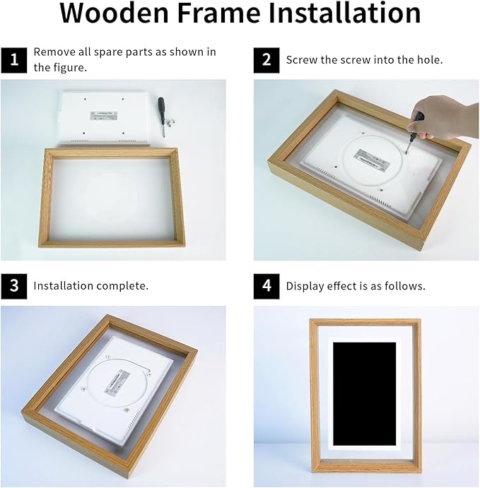 10.1" WiFi Wood Texture Digital Picture Frame - Smart Digital Photo Frame HD IPS 1280x800p Screen, 64GB+8GB Free Cloud Storage, Auto-Rotate Wall/Desk, Wedding, Share Photos Instantly via App