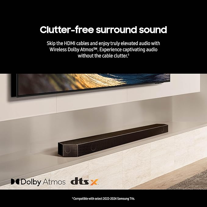 Samsung HW-Q990D 11.1.4ch Soundbar with True Dolby Atmos Sound and 6 Year Amber Protection Plan (2024)