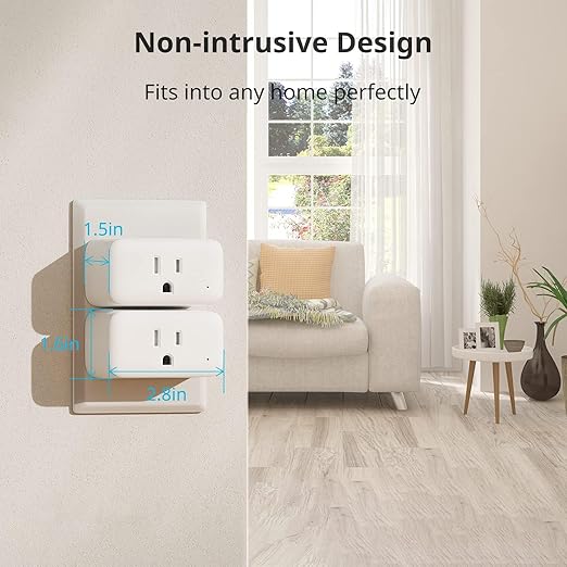 【2025 New】 SwitchBot Smart Plug Mini 15A(1 Pack), Energy Monitor, Smart Home WiFi(2.4GHz) & Bluetooth Outlet, Compatible with Alexa & Google Home, APP Remote Control & Timer Function, No Hub Required