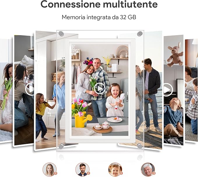 10.1in WiFi Acrylic Digital Picture Frame,Smart Digital Photo Frame with 32GB Large Capacity HD IPS Touchscreen,Auto-Rotate, Share Photos/Videos Instantly Via Frameo App from Anywhere
