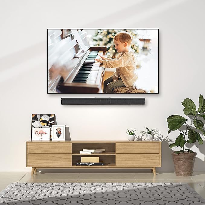 USX MOUNT Studless Soundbar Wall Mount, Universal Drywall Sound Bar Wall Brackets, Works with Most Soundbars, Holds up to 22 Lbs, Depth Adjustable 4.13-6.3'', Removable and Lockable