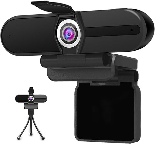 1080P Webcam Streaming, USB Webcam 2 Mega Pixels, Built in Stereo Microphone, Play/Pause Unique Button,Plug and Play,Web Camera for Zoom,Facebook,Skype,Xbox,YouTube