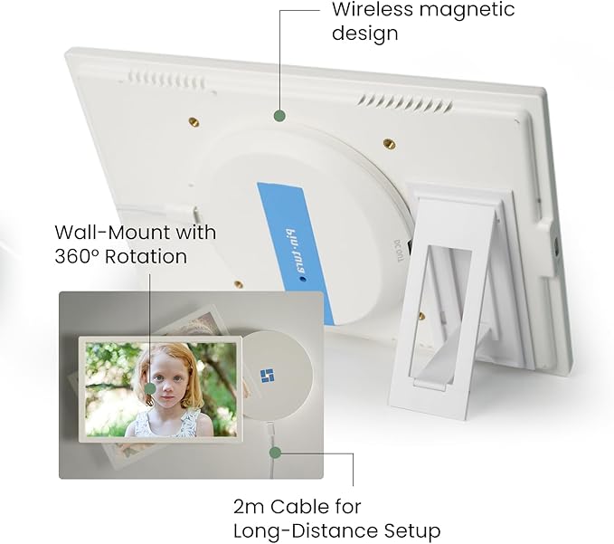 10.1" Pink Digital WiFi Picture Frame, Smart Photo Frame 1280 * 800p Screen,64G/8G Cloud,Wall Mountable/Desk,Share Photos/Videos Instantly via Pintura App,Great Gift for Loved Ones