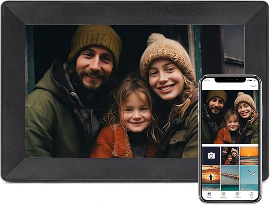 10.1inch Uhale Digital Picture Frame WiFi Slideshow Digital Photo Frame, 1280×800IPS HD Touch Screen Picture Frame，16GB，Automatic Rotation,Send Photos and Videos via “Uhale” APP Anywhere Best Gift