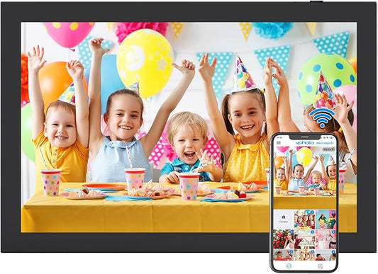 10.1" Digital-Picture-Frame Smart WiFi-Photo-Frame - IPS Touch Screen Digital Photo Frame, 32GB Slideshow, Auto-Rotate, Load Photo Video from Phone via App Email, Free Cloud Storage, Gift for Mom Dad