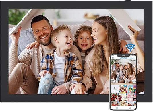 10.1" Digital-Picture-Frame Smart Digital Photo-Frame - IPS Touch Screen, Auto-Rotate, Slideshow, Load Photo Video from Phone to 32GB Digital Frame Via App Email, Free Cloud Storage, Gift for Mom Dad