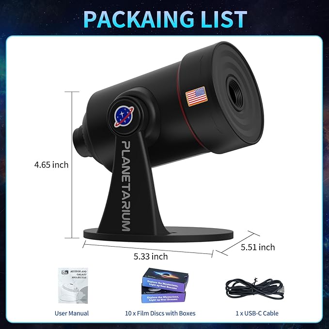 [White Noise] Galaxy Projector, 28 Soothing Sounds Star Projector Sound Machine, Solar System Space Planetarium Projector Night Light, Room Decor for Ceiling Bedroom Kids Adults Sleep Trainer